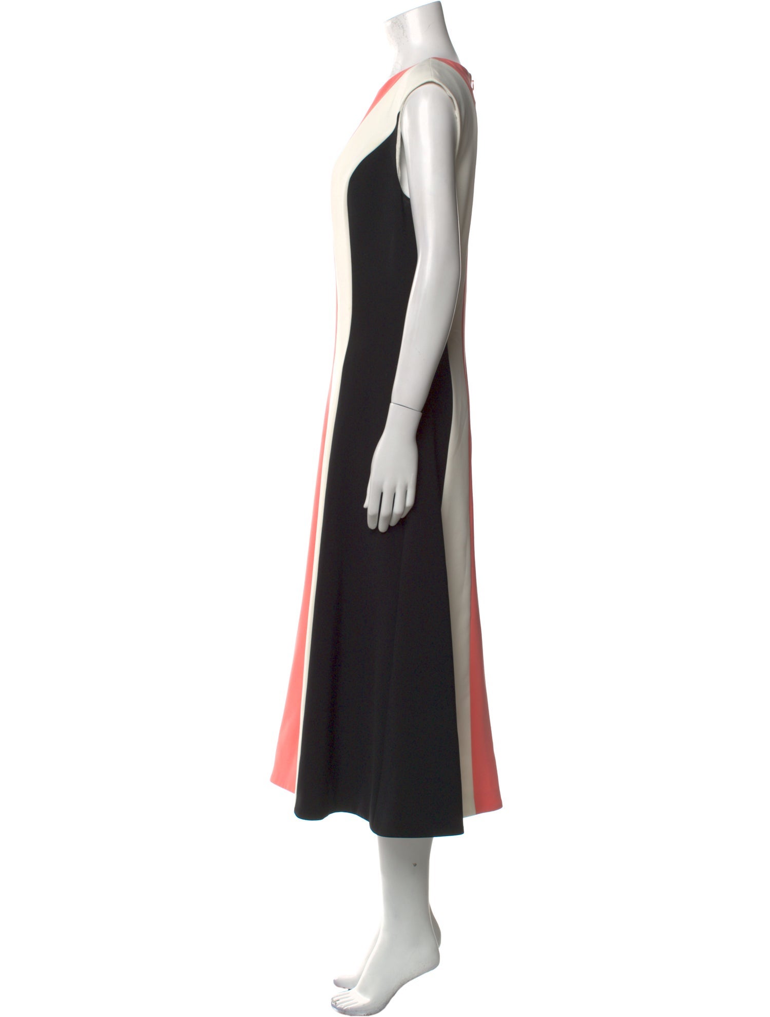 Christian Siriano Colorblock Pattern Long Dress